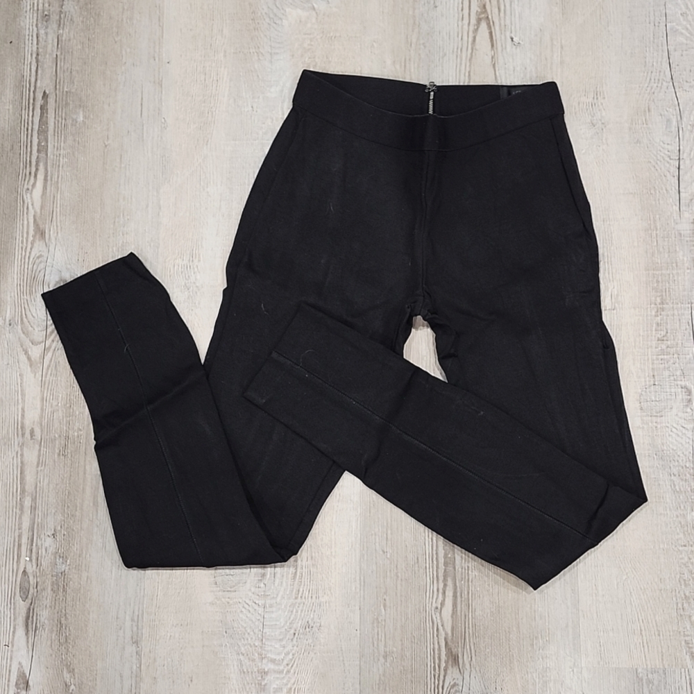 J. Crew Black Pixie Pant, 4 Regular, Stretch, Back Zip, Back Seams, Work Party